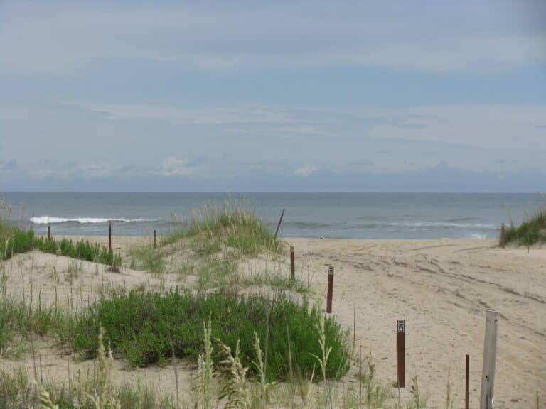 Beach access ramp 30-03 on Cape Hatteras National Seashore near Ocean Waves Campground in the Tri-Villages, Outer Banks