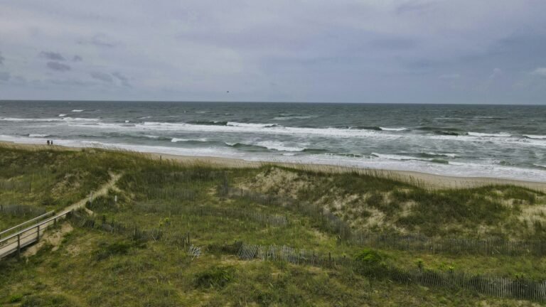 Dunes and sandy beach on Hatteras Island, Outer Banks, North Carolina