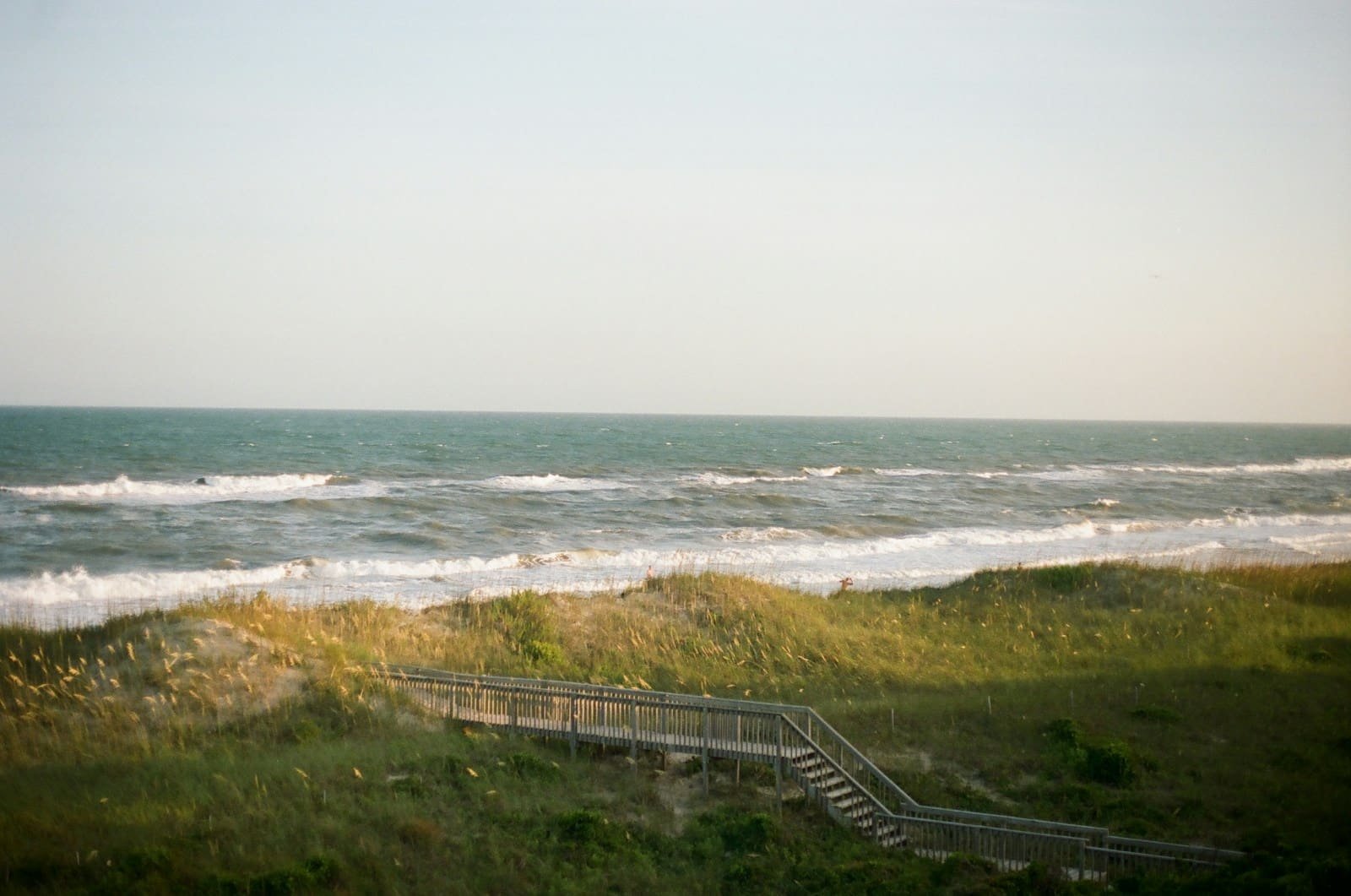 Green grass field near the sea during daytime, Outer Banks