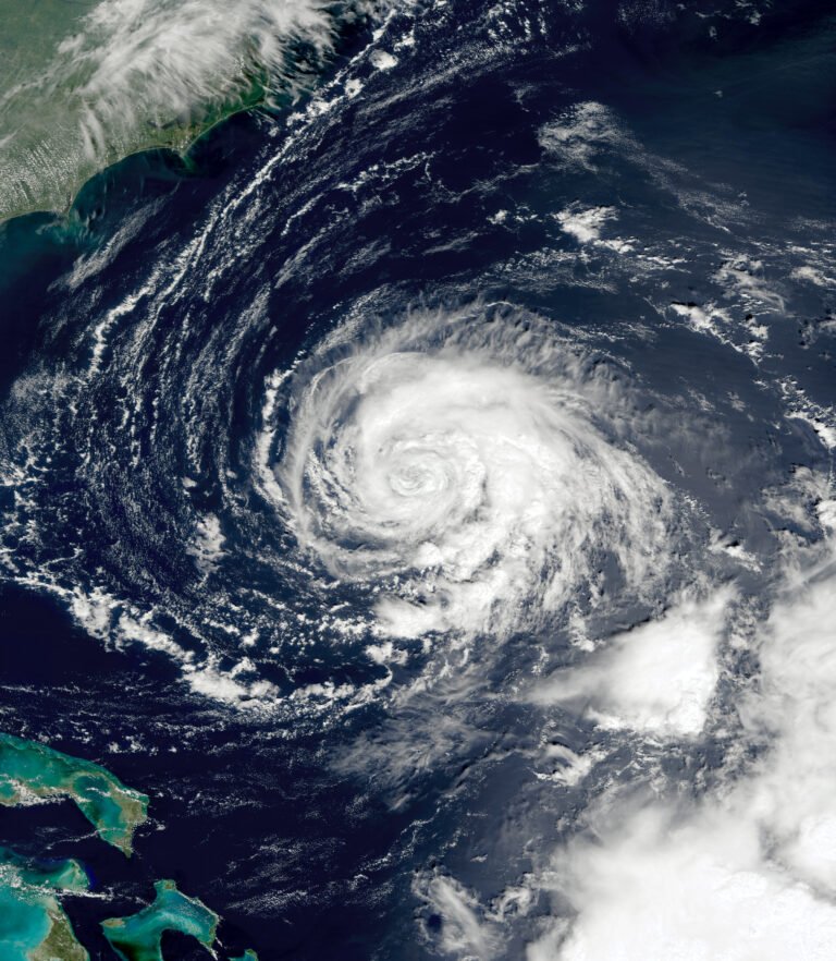Hurricane Florence satellite view — coastal storm impacting the Outer Banks region